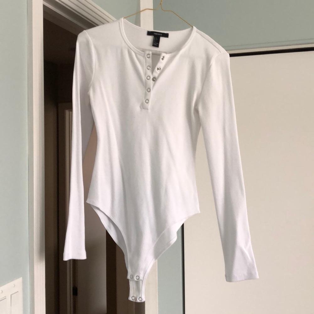 White cotton leotard